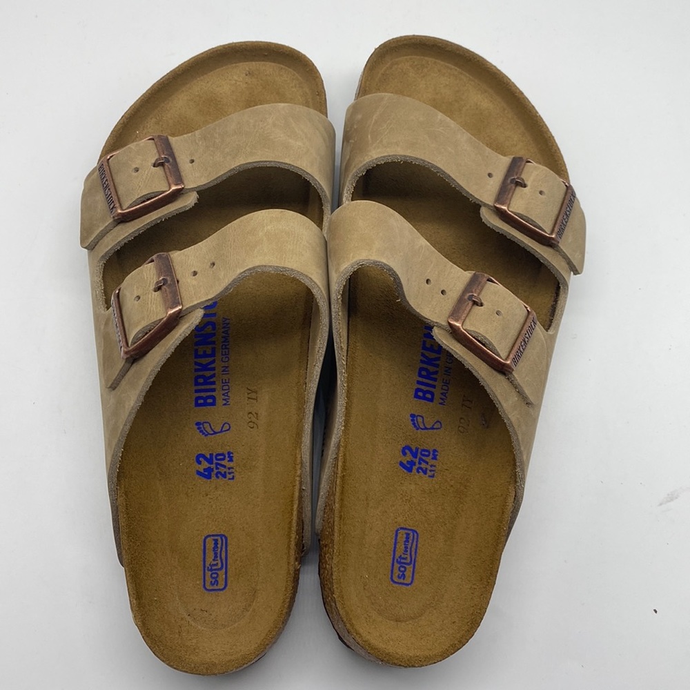 Birkenstock Arizona Buckle Slide Softbed Sandal Size 42 NEW